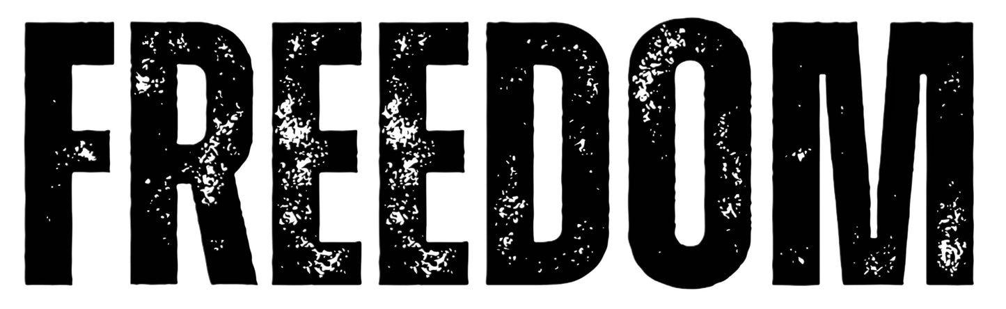 UV DTF “Freedom” Decal – 8”x2.3”