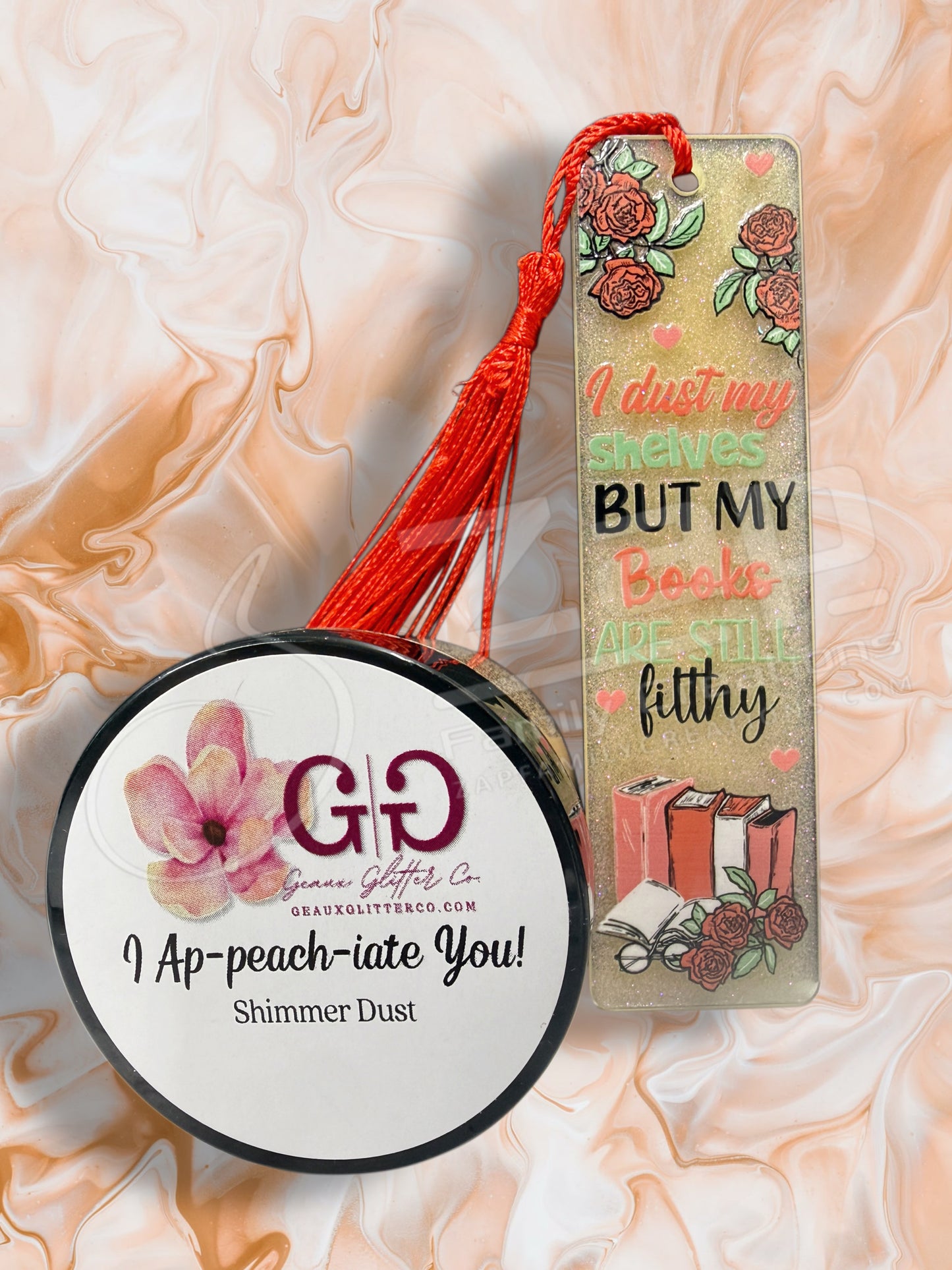 Filthy Peach Bookmark