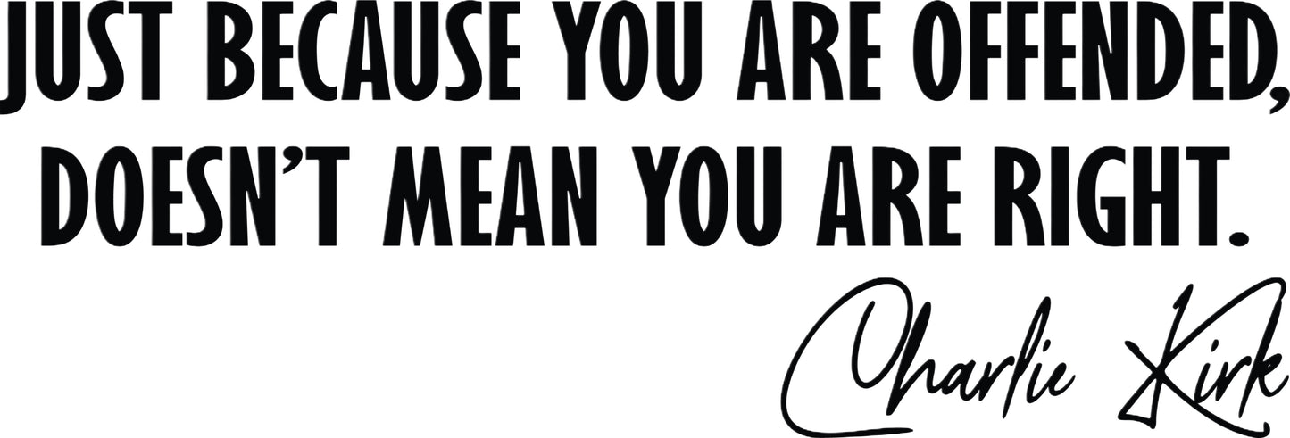 UV DTF “Offended” Decal – 5”x1.7” Freedom