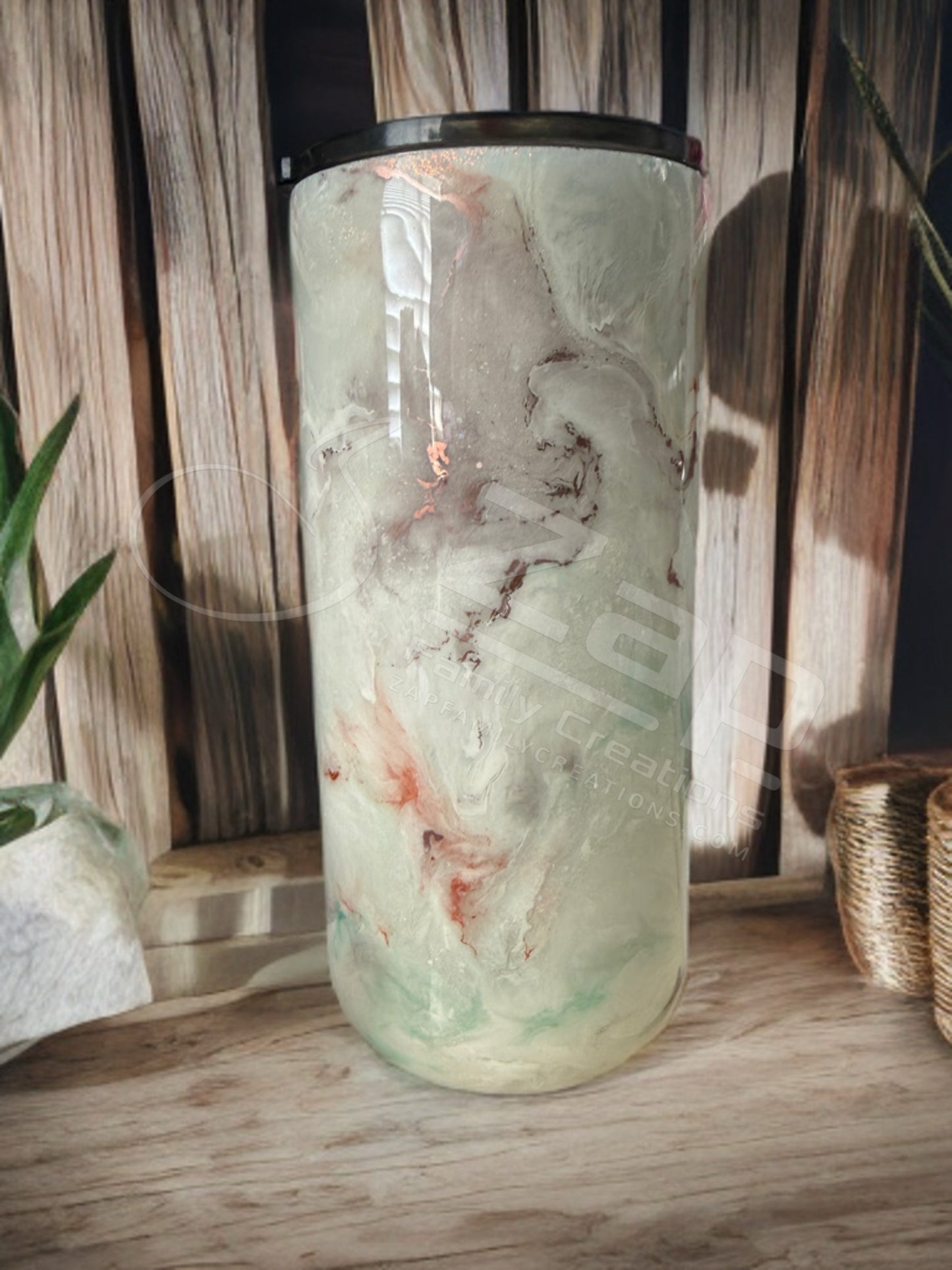 Iridescent Marble Swirl Tumbler 20oz Fatty