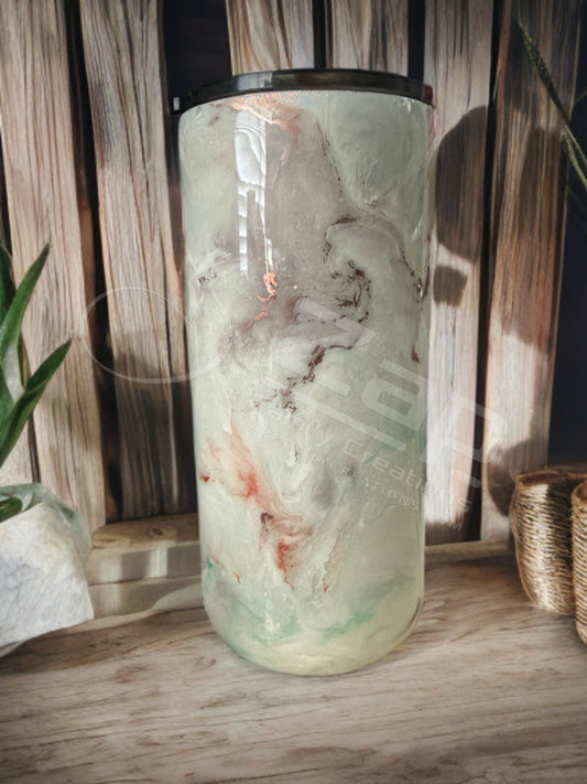 Iridescent Marble Swirl Tumbler 20oz Fatty
