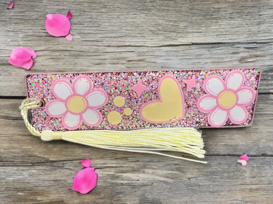 Pink Flowers Bookmark