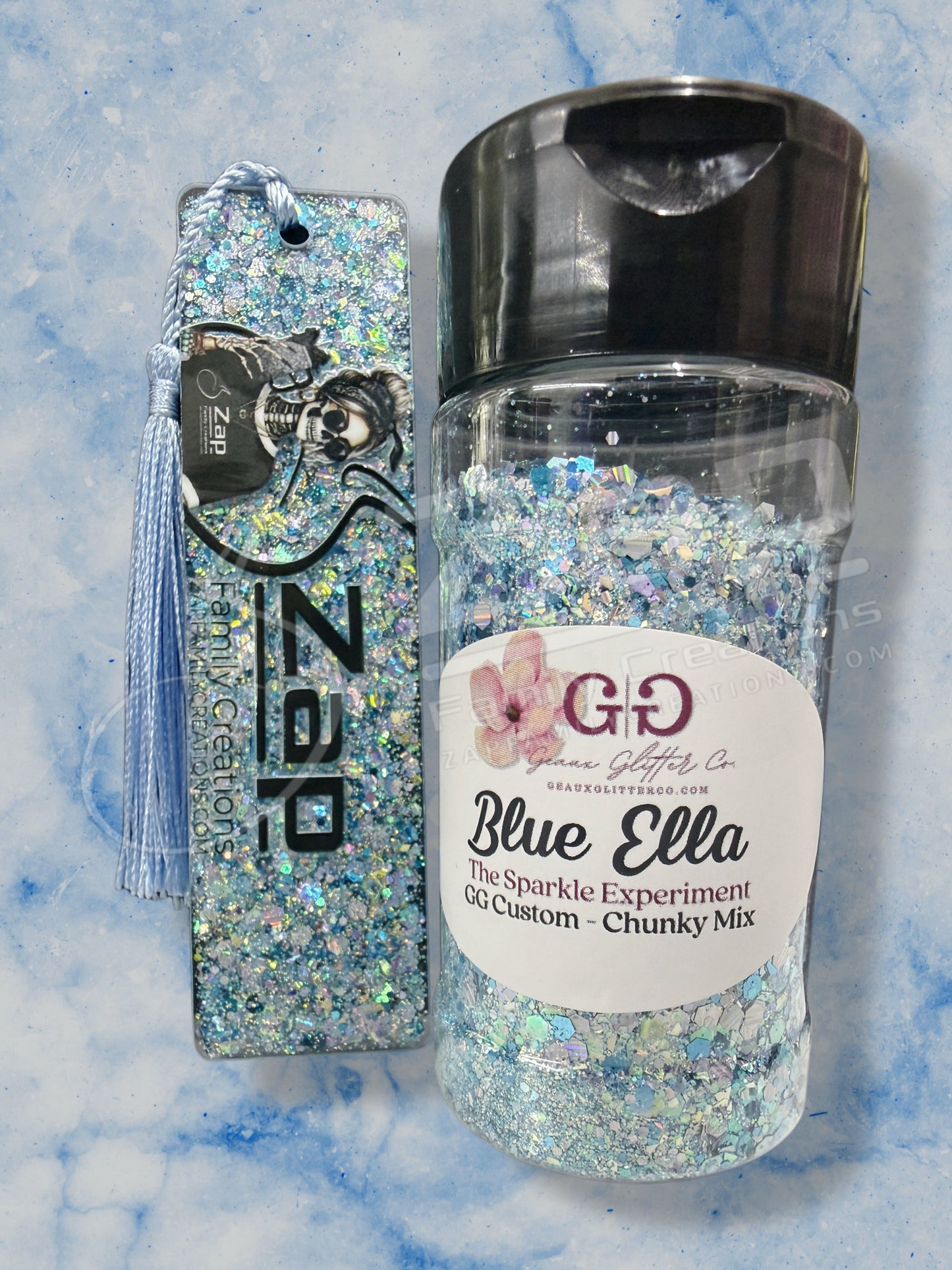Blue Zap Bookmark
