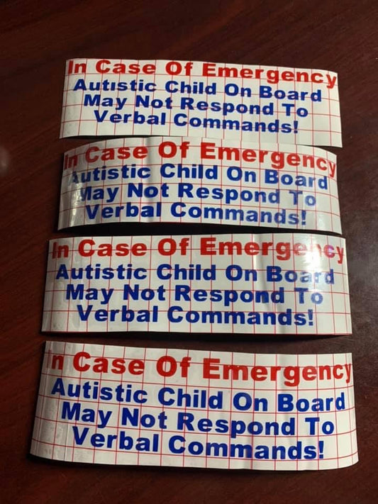 Special Needs Emergency Stickers